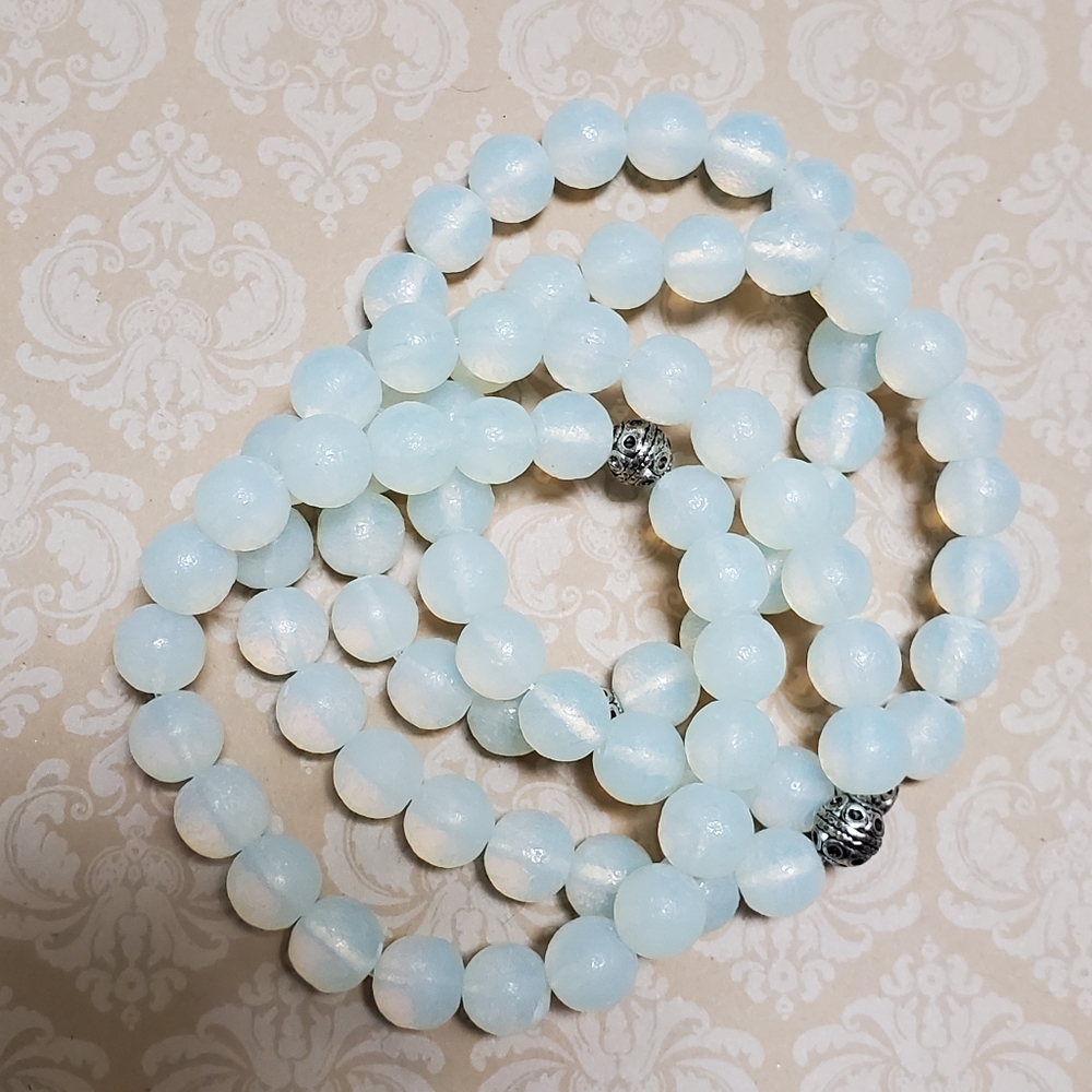 Rare Textured Opalite Beaded Bracelet Boutique Beads Limited Batch High …